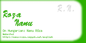 roza nanu business card